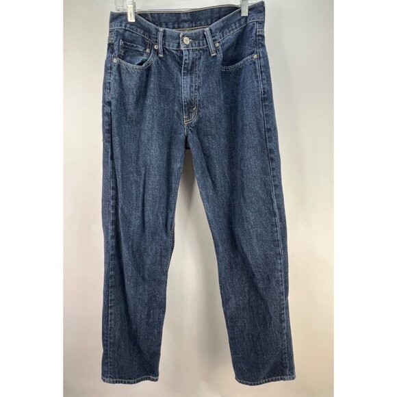 Levis 550 Relaxed Fit Blue Denim Jeans 34x34 Mens Zip - Picture 2 of 4